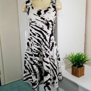 Kardashian Kollection Large Zebra Skater Dress